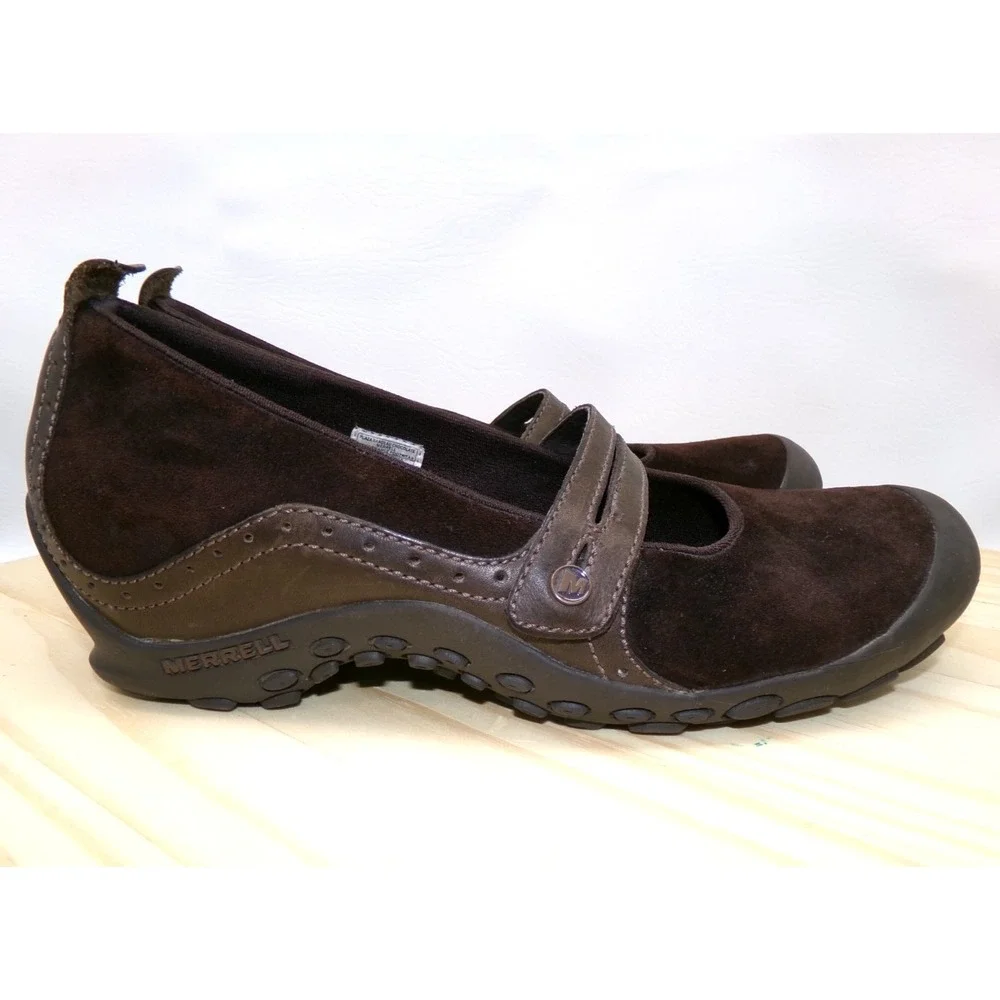 Merrell‎ Plaza Bandeau Mary Jane Shoes J46114 Womens Chocolate Brown Sz 9.5